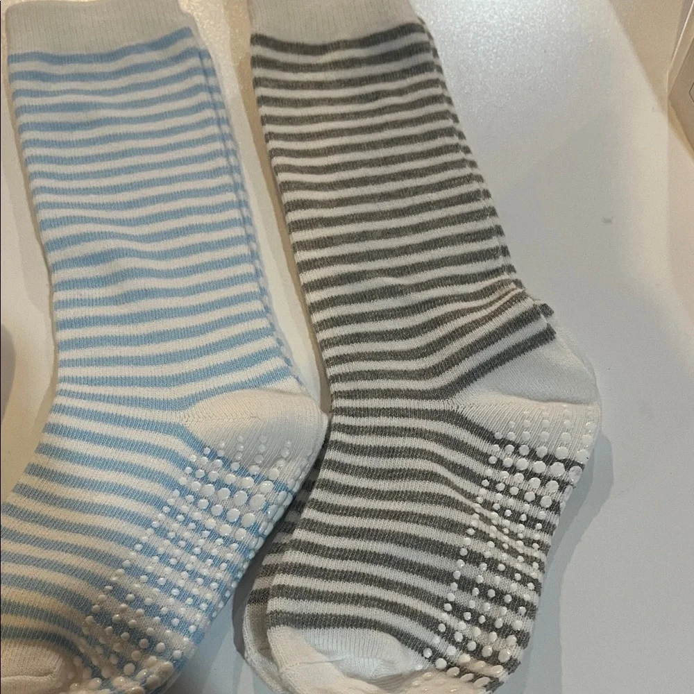 LA Active Boys Knee High Grip Socks - Navy, Light Blue, Gray Size 4-6 years